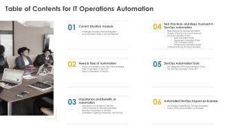 IT Operations Automation Table Of Contents For Demonstration PDF