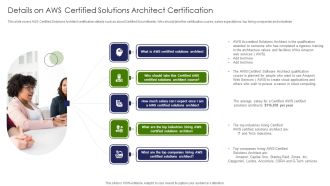 IT Professional Data Certification Program Details On Aws Certified Solutions Architect Certification Elements PDF