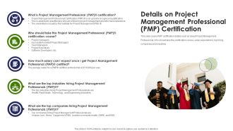 IT Professional Data Certification Program Details On Project Management Professional PMP Certification Sample PDF