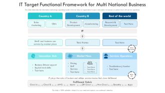 IT Target Functional Framework For Multi National Business Infographics PDF