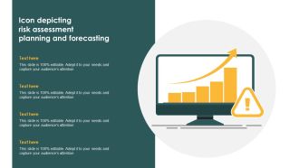 Icon Depicting Risk Assessment Planning And Forecasting Ppt PowerPoint Presentation Gallery Graphics Template PDF