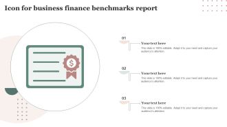 Icon For Business Finance Benchmarks Report Download PDF