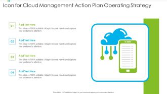 Icon For Cloud Management Action Plan Operating Strategy Infographics PDF