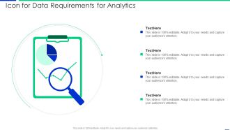 Icon For Data Requirements For Analytics Pictures PDF