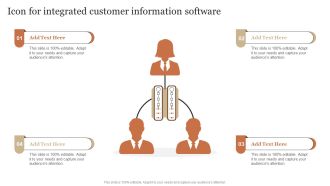 Icon For Integrated Customer Information Software Infographics PDF