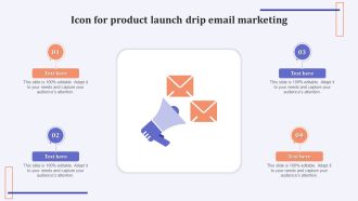 Icon For Product Launch Drip Email Marketing Guidelines PDF