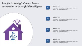 Icon For Technological Smart Homes Automation With Artificial Intelligence Mockup PDF