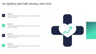 Icon Highlighting Global Health Technology Market Trends Brochure PDF