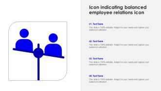 Icon Indicating Balanced Employee Relations Icon Portrait PDF