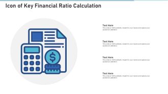 Icon Of Key Financial Ratio Calculation Professional PDF
