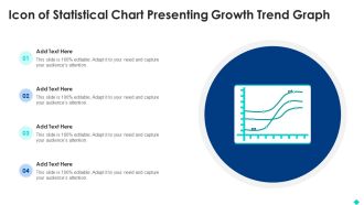 Icon Of Statistical Chart Presenting Growth Trend Graph Brochure PDF