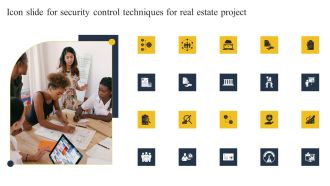 Icon Slide For Security Control Techniques For Real Estate Project Clipart PDF