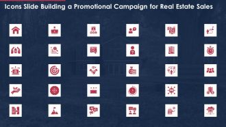 Icons Slide Building A Promotional Campaign For Real Estate Sales Ideas PDF
