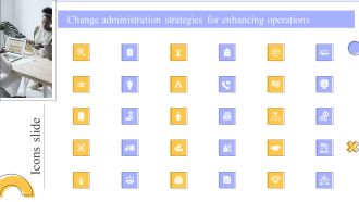 Icons Slide Change Administration Strategies For Enhancing Operations Sample PDF