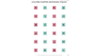 Icons Slide Credit Risk Administration Proposal One Pager Sample Example Document