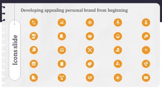 Icons Slide Developing Appealing Personal Brand From Beginning Elements PDF