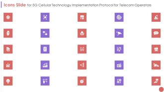 Icons Slide For 5G Cellular Technology Implementation Protocol For Telecom Operators Guidelines PDF