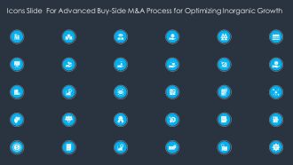 Icons Slide For Advanced Buy Side M And A Process For Optimizing Inorganic Growth Topics PDF