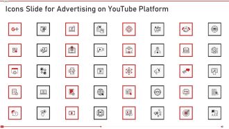 Icons Slide For Advertising On Youtube Platform Microsoft PDF