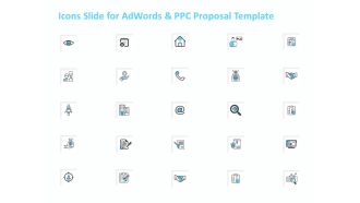 Icons Slide For Adwords And PPC Proposal Template Ppt Gallery Design Templates PDF