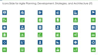 Icons Slide For Agile Planning Development Strategies And Architecture IT Professional PDF