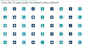 Icons Slide For Agile Product Development Policy Playbook Download PDF