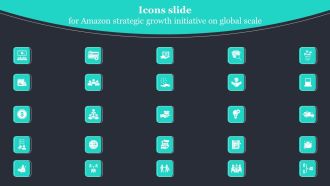 Icons Slide For Amazon Strategic Growth Initiative On Global Scale Themes PDF