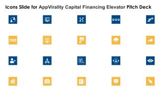 Icons Slide For Appvirality Capital Financing Elevator Pitch Deck Infographics PDF