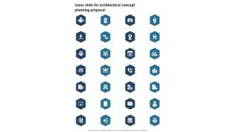 Icons Slide For Architectural Concept Planning Proposal One Pager Sample Example Document