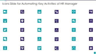 Icons Slide For Automating Key Activities Of HR Manager Professional PDF