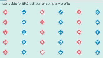 Icons Slide For BPO Call Center Company Profile Graphics PDF