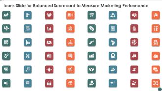 Icons Slide For Balanced Scorecard To Measure Marketing Performance Ideas PDF