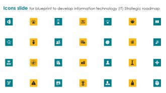 Icons Slide For Blueprint To Develop Information Technology IT Strategic Roadmap Template PDF