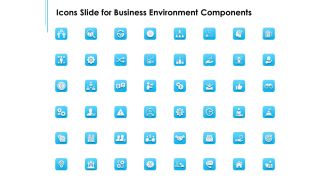 Icons Slide For Business Environment Components Ppt Model Professional PDF