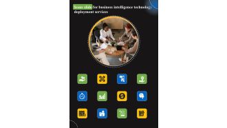 Icons Slide For Business Intelligence Technology Deployment Services One Pager Sample Example Document