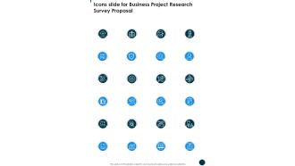Icons Slide For Business Project Research Survey Proposal One Pager Sample Example Document