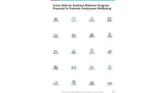 Icons Slide For Business Wellness Program Proposal To Promote One Pager Sample Example Document