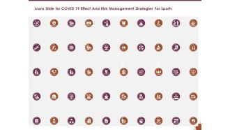 Icons Slide For COVID 19 Effect And Risk Management Strategies For Sports Formats PDF