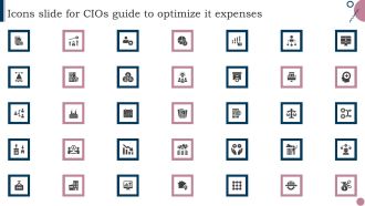 Icons Slide For Cios Guide To Optimize IT Expenses Ppt PowerPoint Presentation File Graphics Design PDF