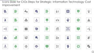 Icons Slide For Cios Steps For Strategic Information Technology Cost Improvement Clipart PDF