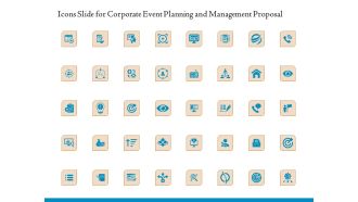 Icons Slide For Corporate Event Planning And Management Proposal Ppt Slides Deck PDF
