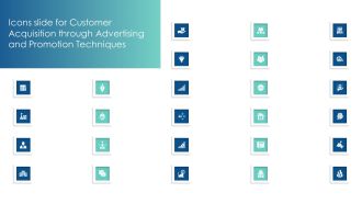 Icons Slide For Customer Acquisition Through Advertising And Promotion Techniques Designs PDF