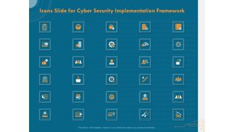 Icons Slide For Cyber Security Implementation Framework Ppt PowerPoint Presentation Portfolio Graphics Template PDF