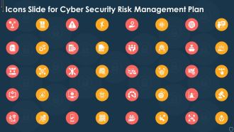 Icons Slide For Cyber Security Risk Management Plan Demonstration PDF