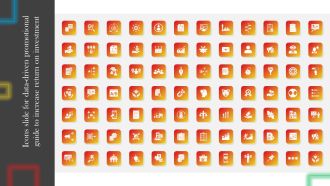 Icons Slide For Datadriven Promotional Guide To Increase Return On Investment Introduction PDF