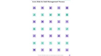 Icons Slide For Debt Management Process One Pager Sample Example Document