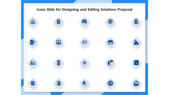 Icons Slide For Designing And Editing Solutions Proposal Graphics PDF