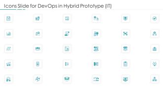 Icons Slide For Devops In Hybrid Prototype IT Designs PDF