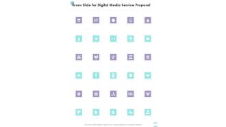 Icons Slide For Digital Media Service Proposal One Pager Sample Example Document