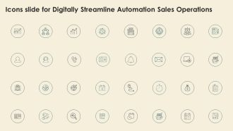 Icons Slide For Digitally Streamline Automation Sales Operations Demonstration PDF